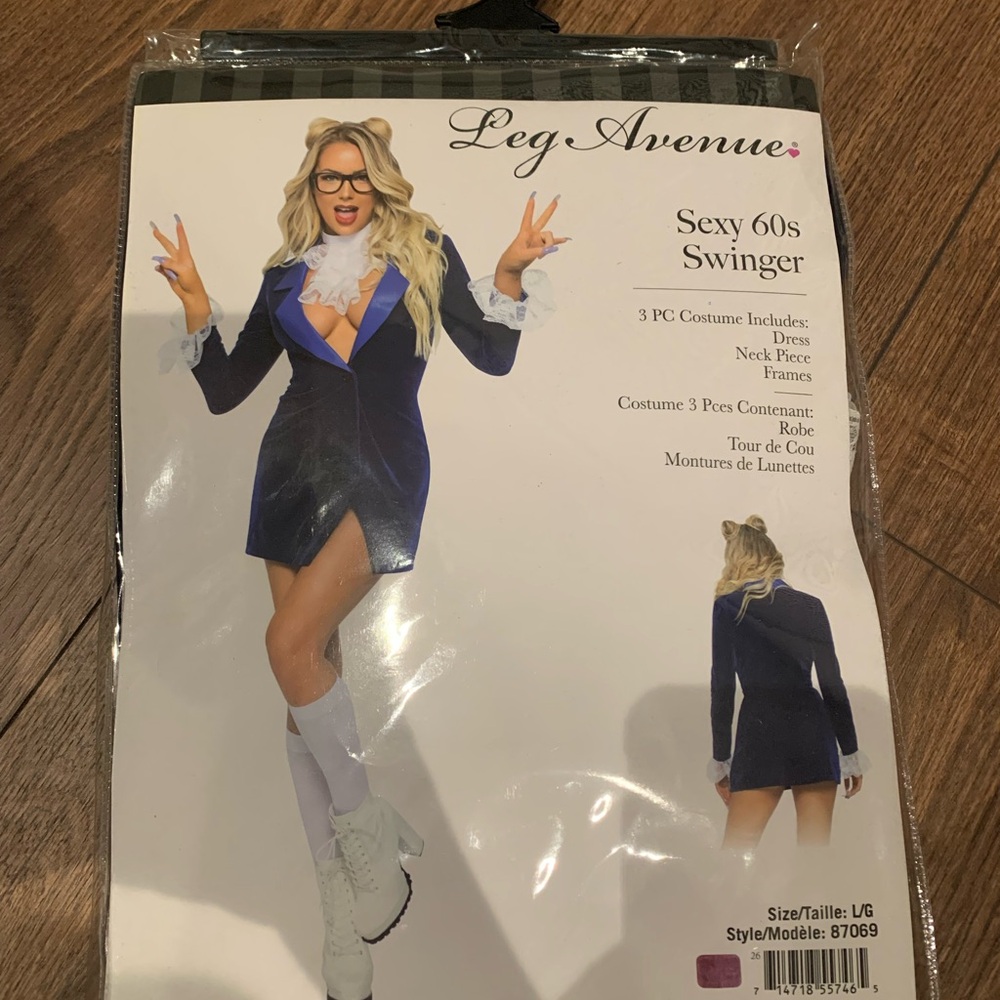 Leg Avenue Sexy 60s Swinger Costume - Blue